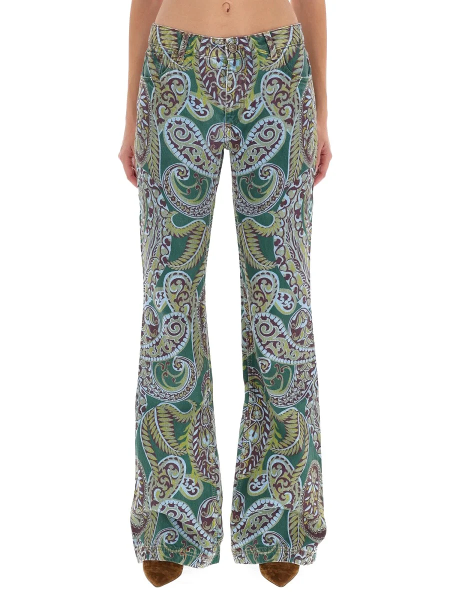 WIDE JEANS WITH PAISLEY PATTERN - 1