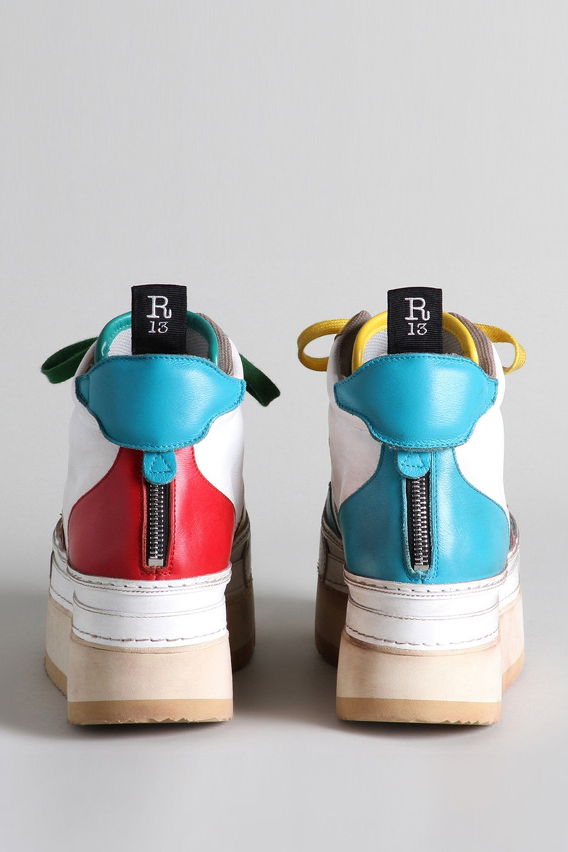 R13 The Riot Leather High Top - Multicolor | R13 Denim Official Site outlook