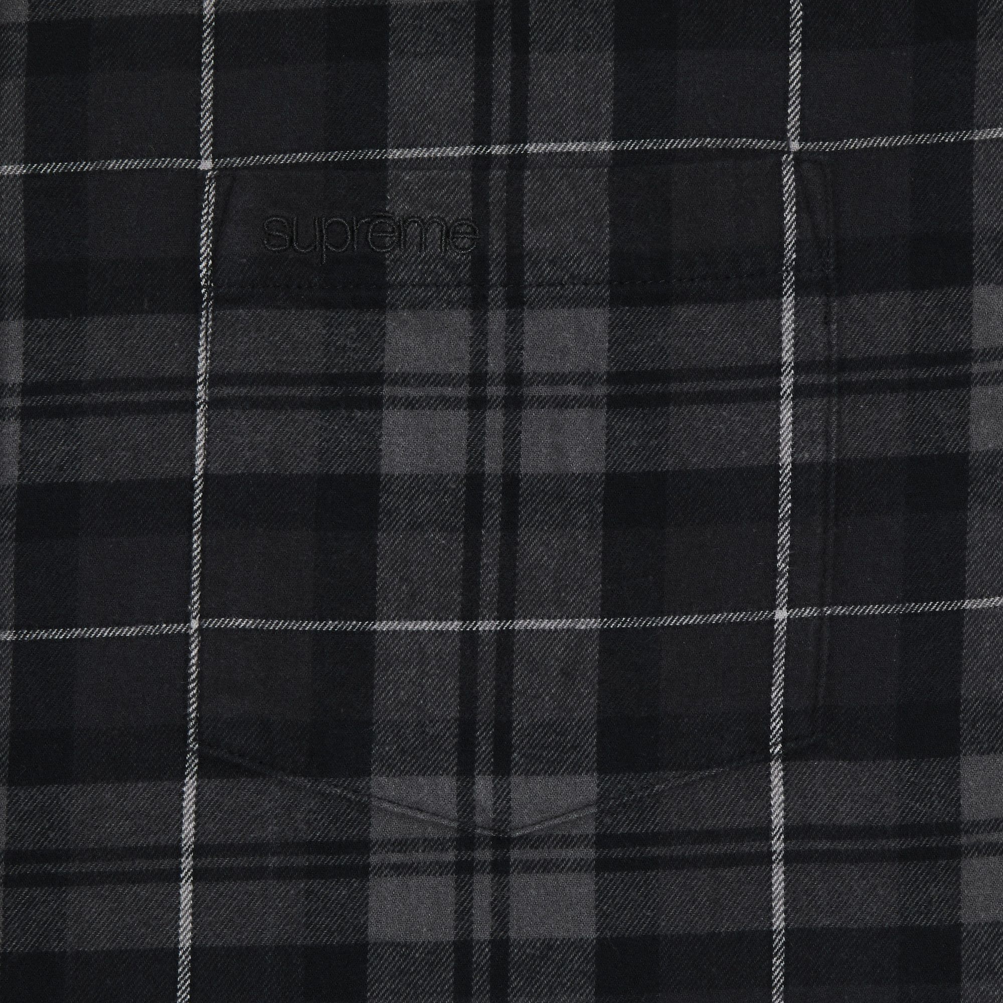 Supreme Plaid Flannel Shirt 'Black' - 3