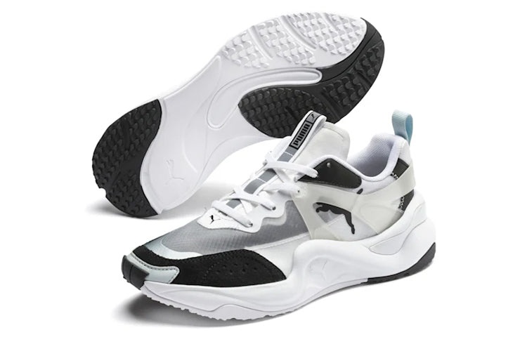 (WMNS) PUMA Rise 'Black White' 371777-02 - 4