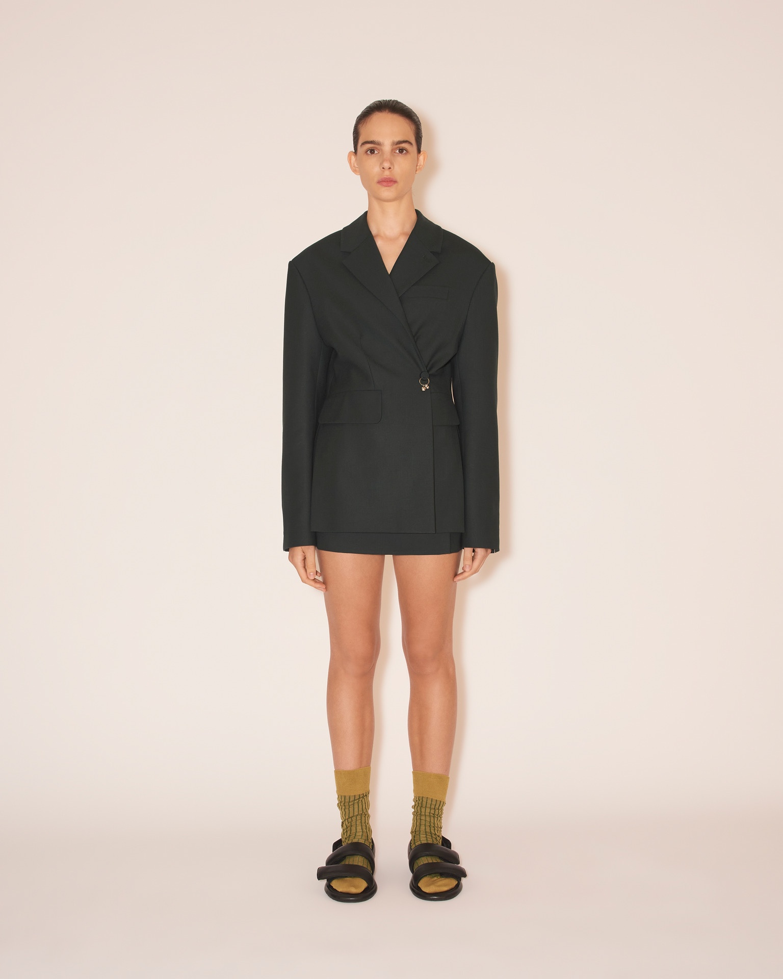 DANNI - Asymmetric blazer - Pine green - 3