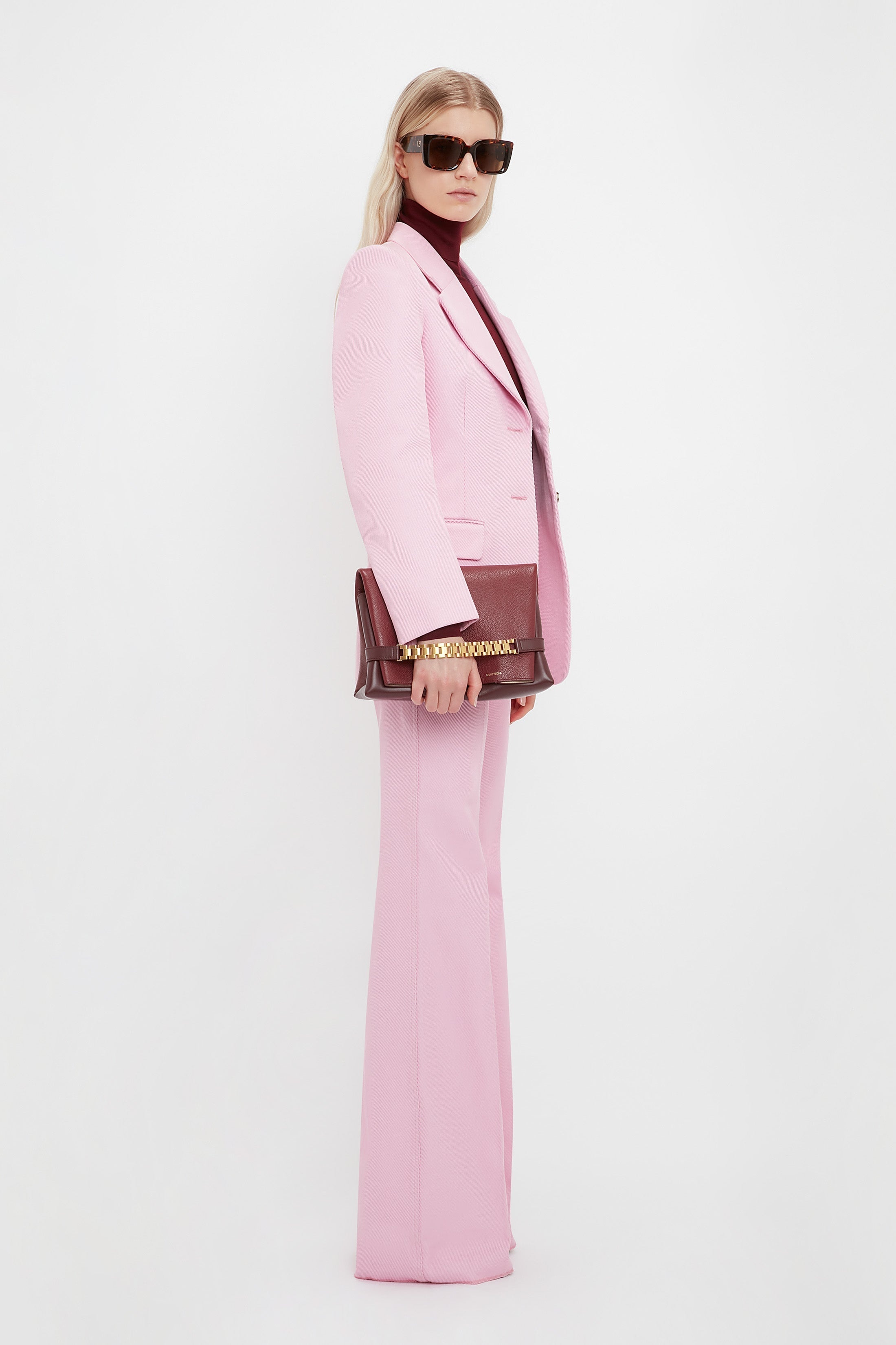 Single Button Jacket In Bubblegum - 6