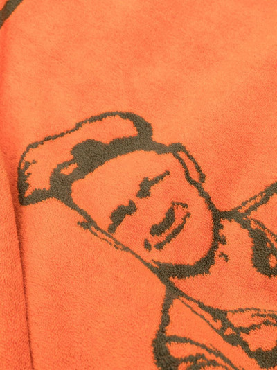 C.P. Company logo-jacquard beach towel outlook
