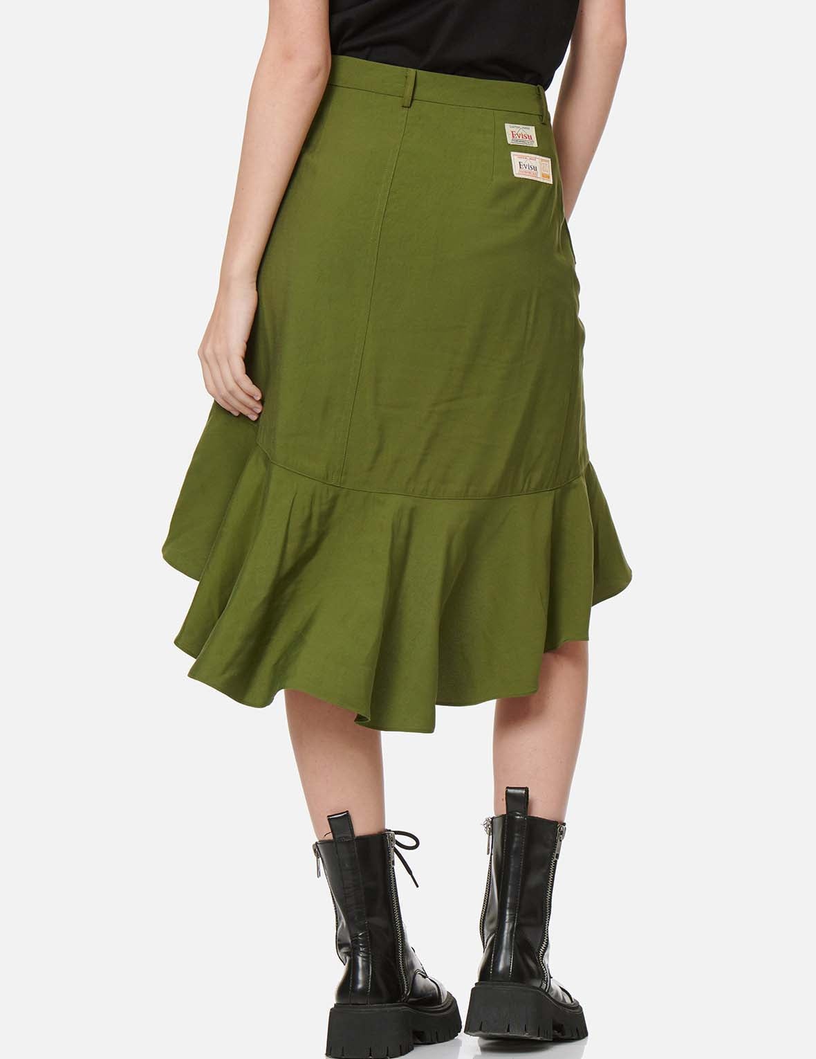 Asymmetric Ruffle Skirt - 4