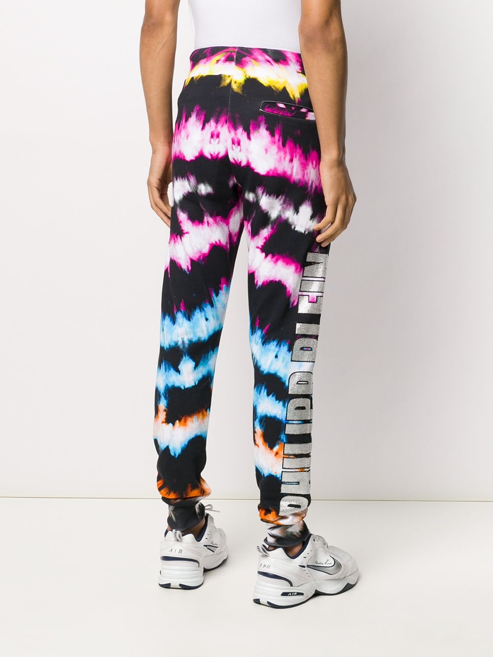 tie-dye print track pants - 4