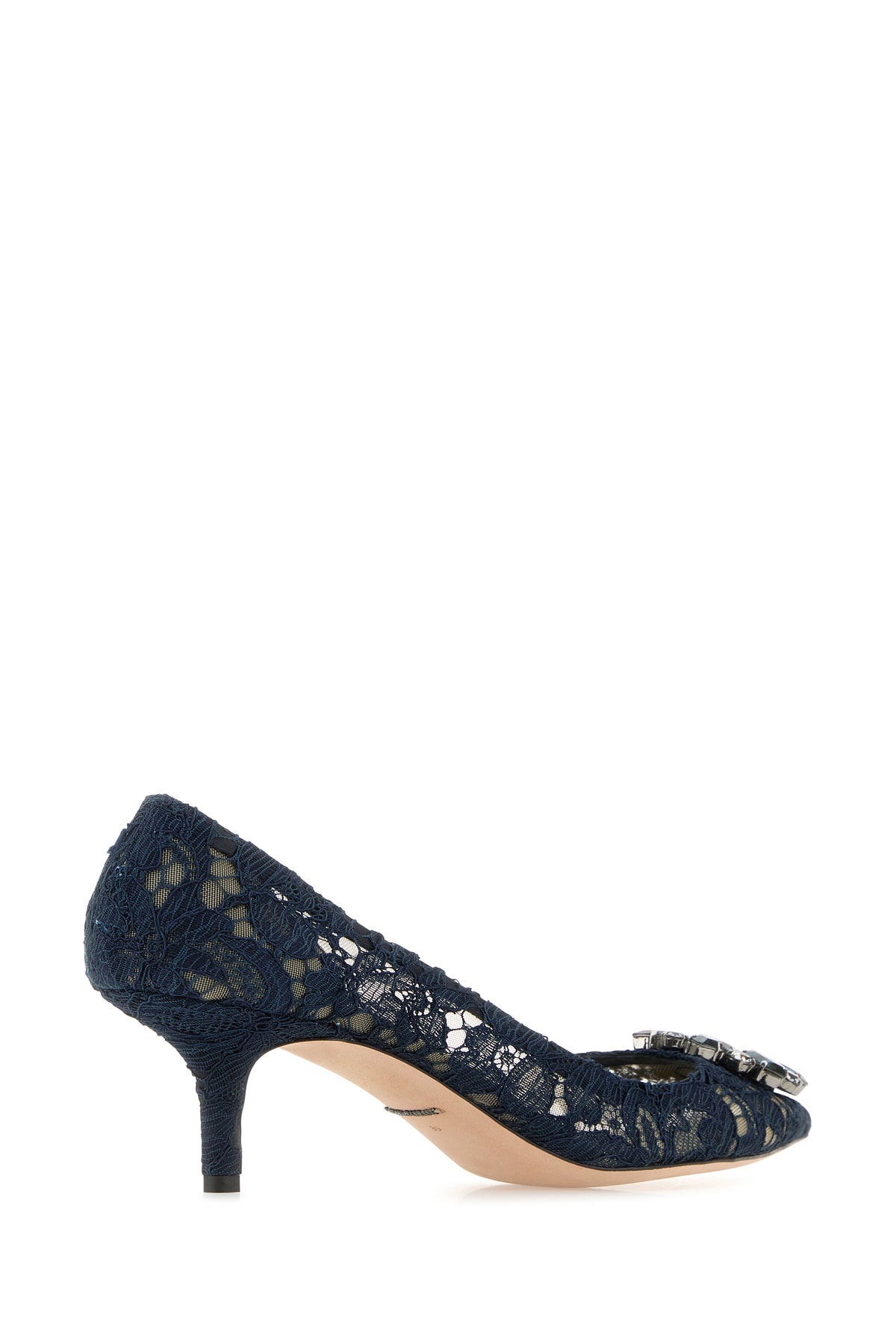 Midnight blue lace pumps - 3