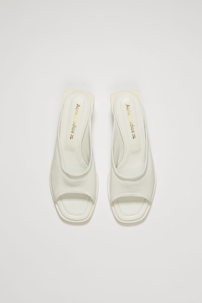 Acne Studios Open-toe leather mules white/white outlook