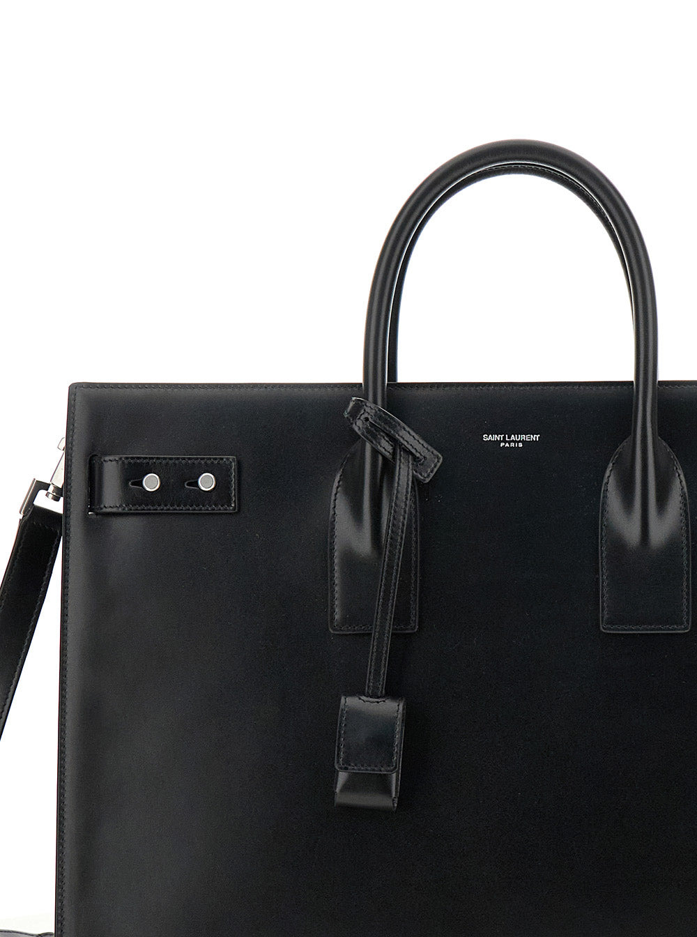 Saint Laurent Men Black Handbag With Adjustable And Removable Shoulder Strap In Leather Man - 5