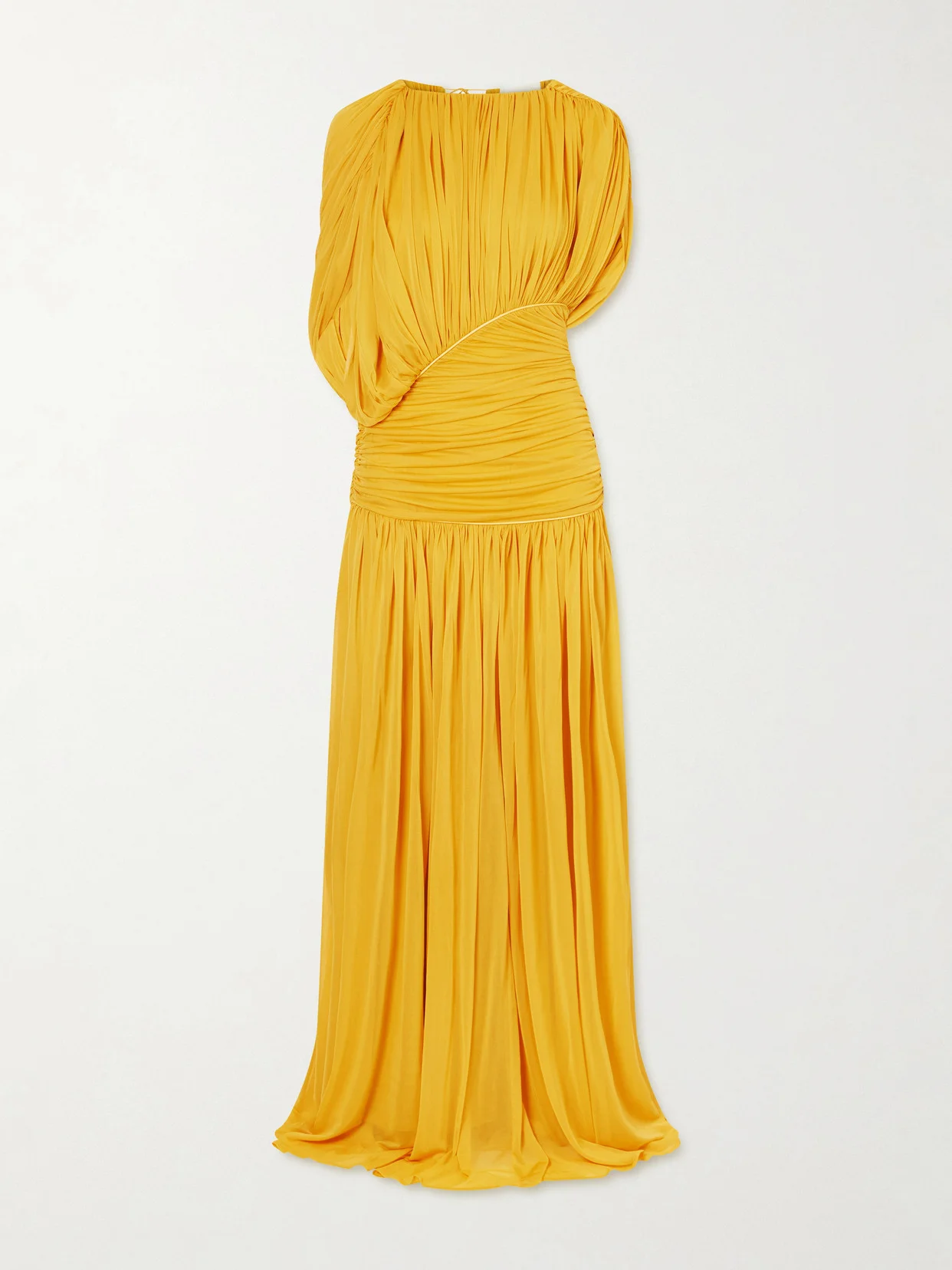Gathered Chiffon Gown - 1