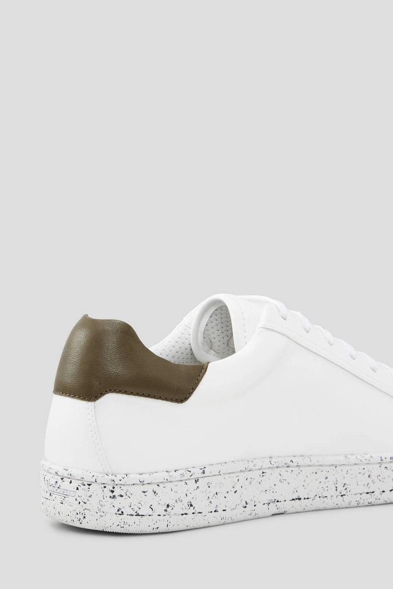 MALMÖ SUSTAINABLE SNEAKERS IN WHITE/OLIVE GREEN 7