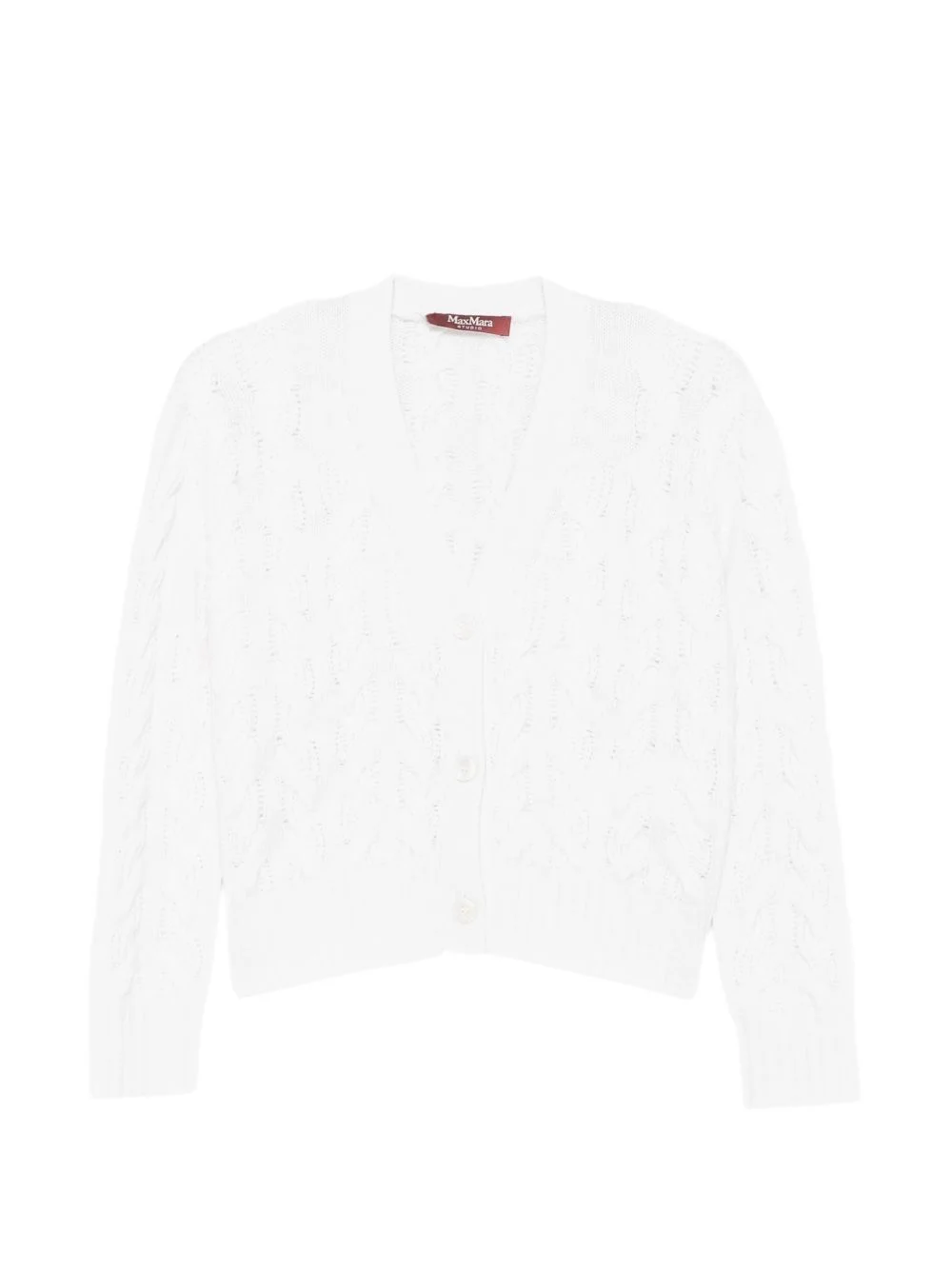 cable-knit cardigan - 1