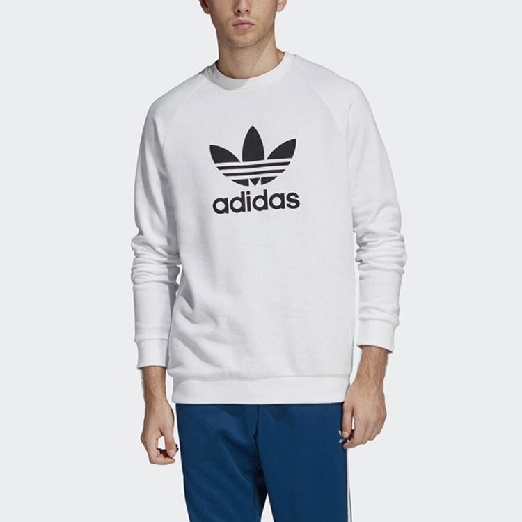 adidas originals Trefoil Warm-Up Crew Sweatshirt 'White' DV1544 - 3