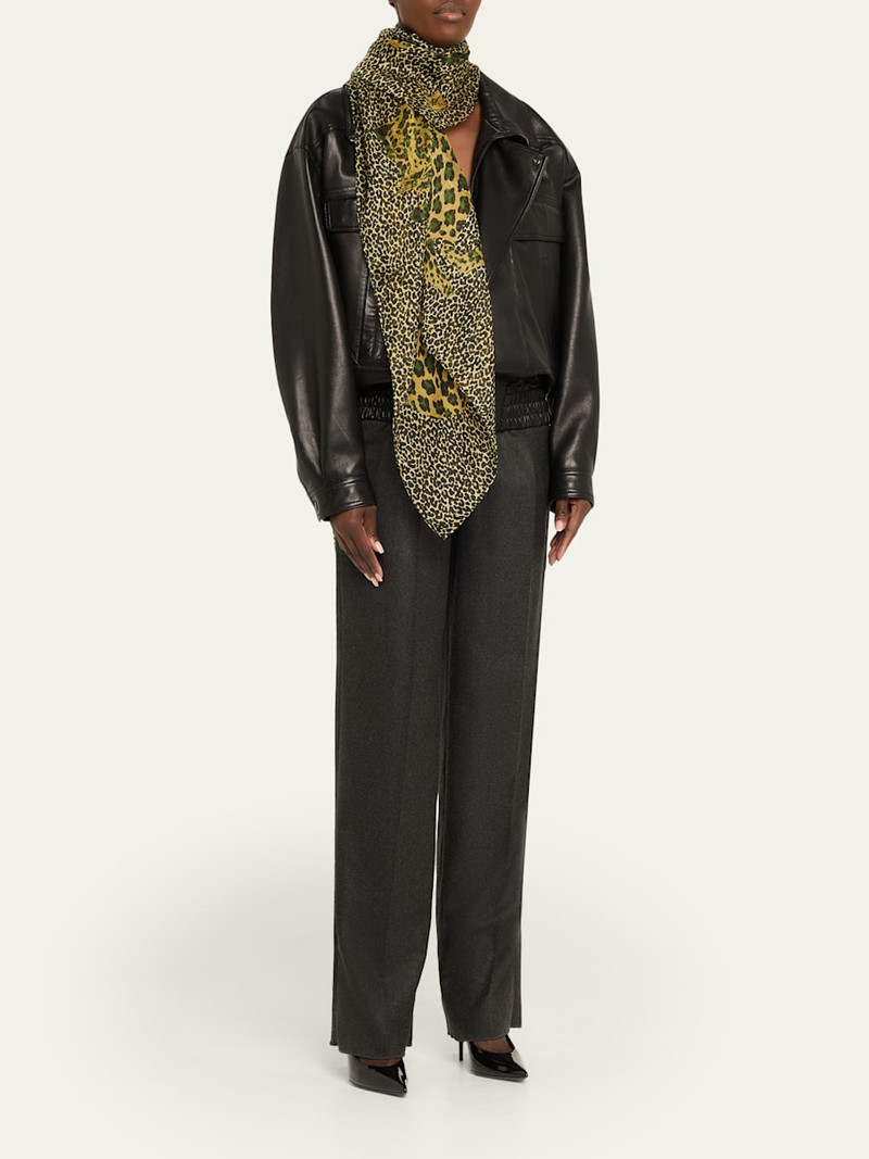 Grand Carre Animal-Print Silk Scarf 3