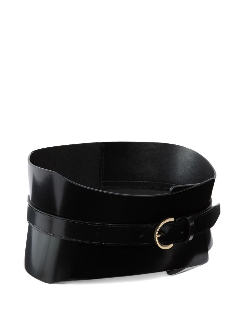 leather curved belt - 2