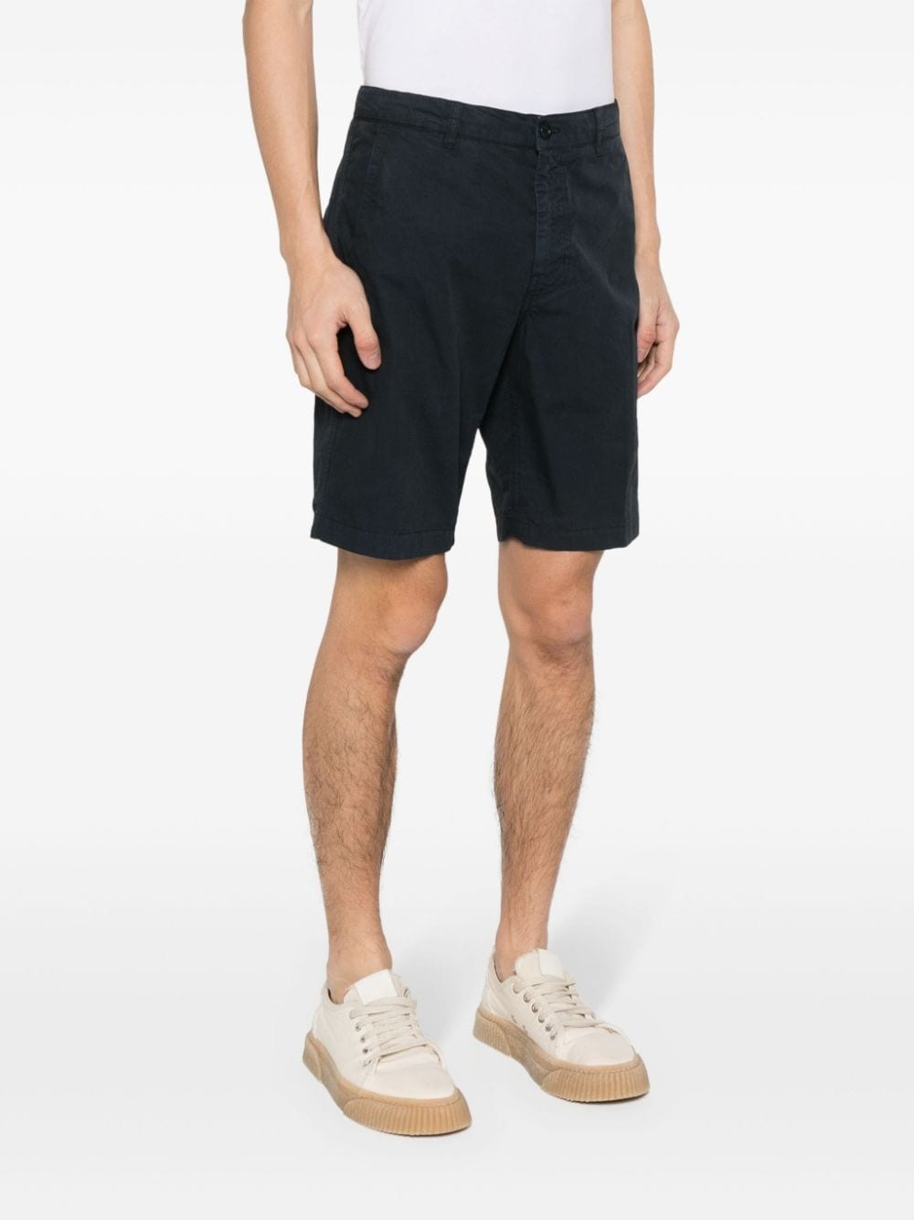 pressed-crease cotton shorts - 3