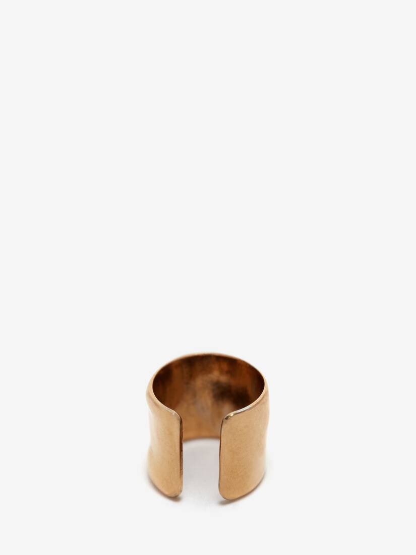 Molten Ear Cuff in Antique Gold - 2