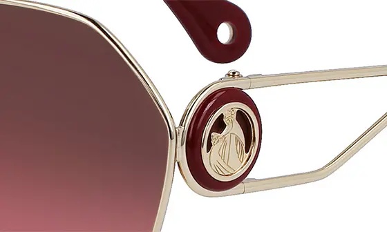 Mother & Child 62mm Oversize Rectangular Sunglasses in Gold/Gradient Cherry - 6