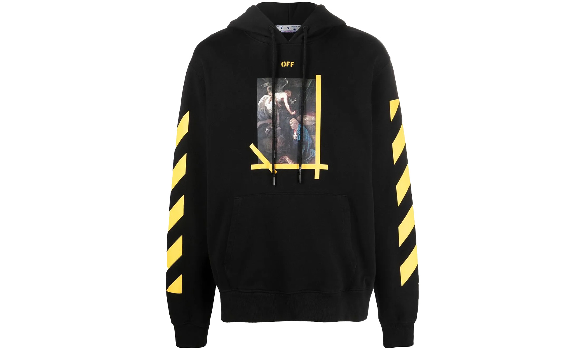 Diag Arr Carav Ann Slim Hoodie "Black/White" - 1