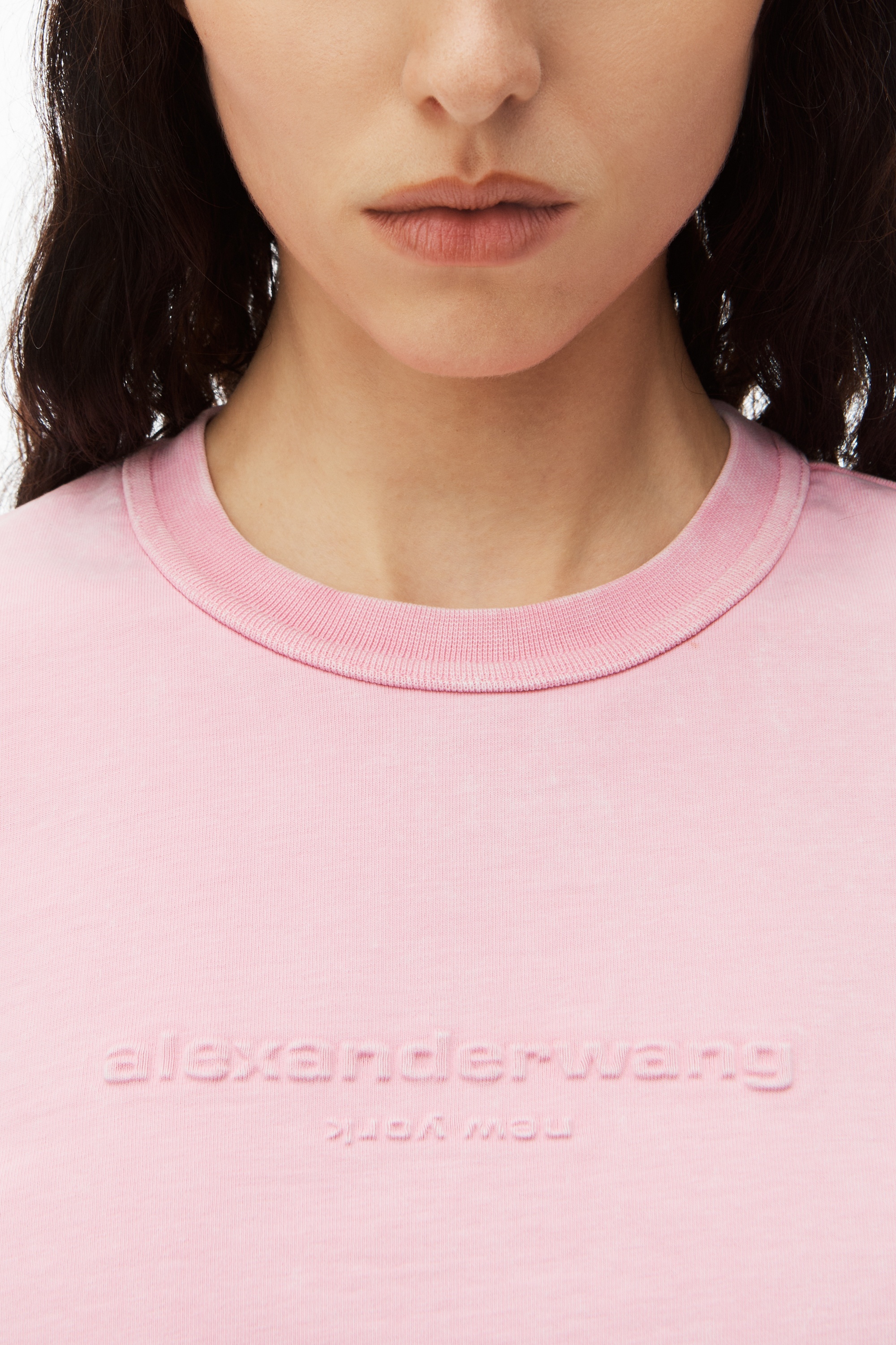 logo shrunken tee in compact jersey - 4