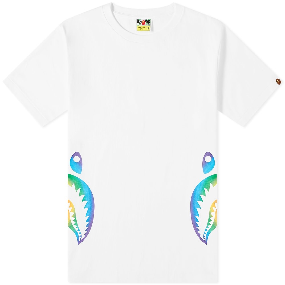 A Bathing Ape Rainbow Side Shark Tee - 1