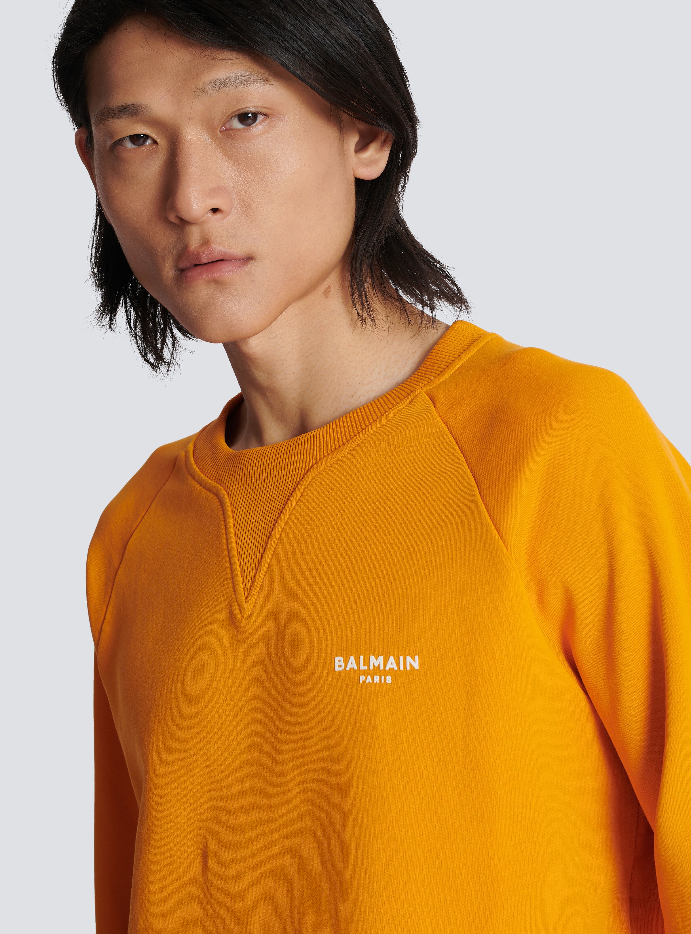 Balmain logo print sweatshirt in eco-responsible cotton - 7