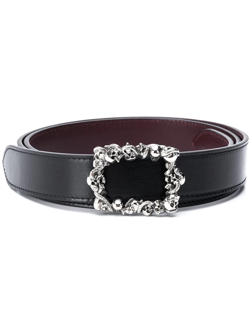 skull-buckle belt - 1