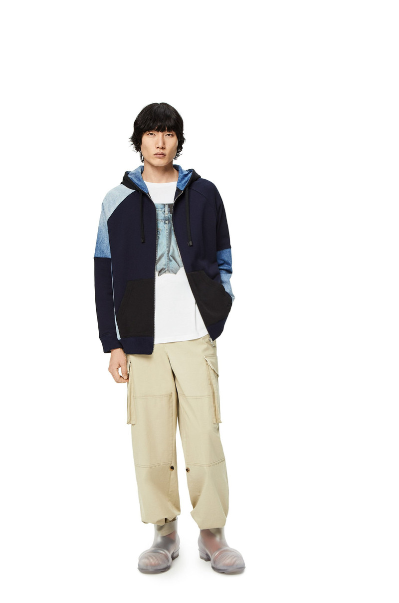 Loewe Patchwork hoodie in cotton outlook