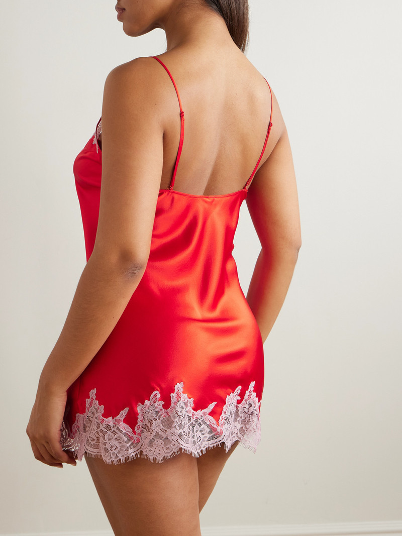 SKIMS Valentine's Day Silk Lace Mini Slip Dress outlook