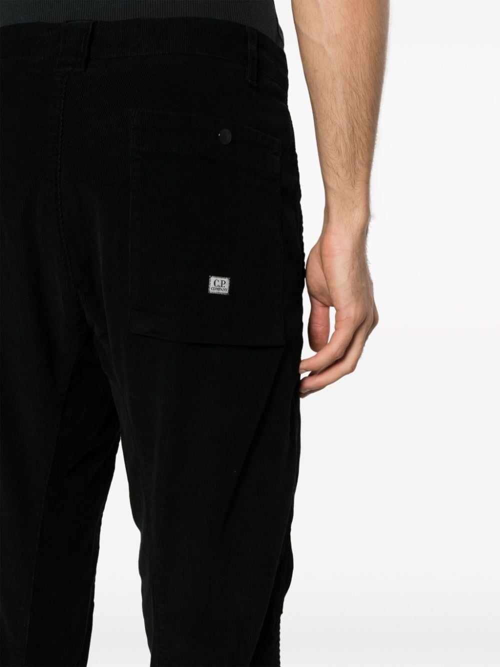 Lens-plaque corduroy cargo trousers - 5