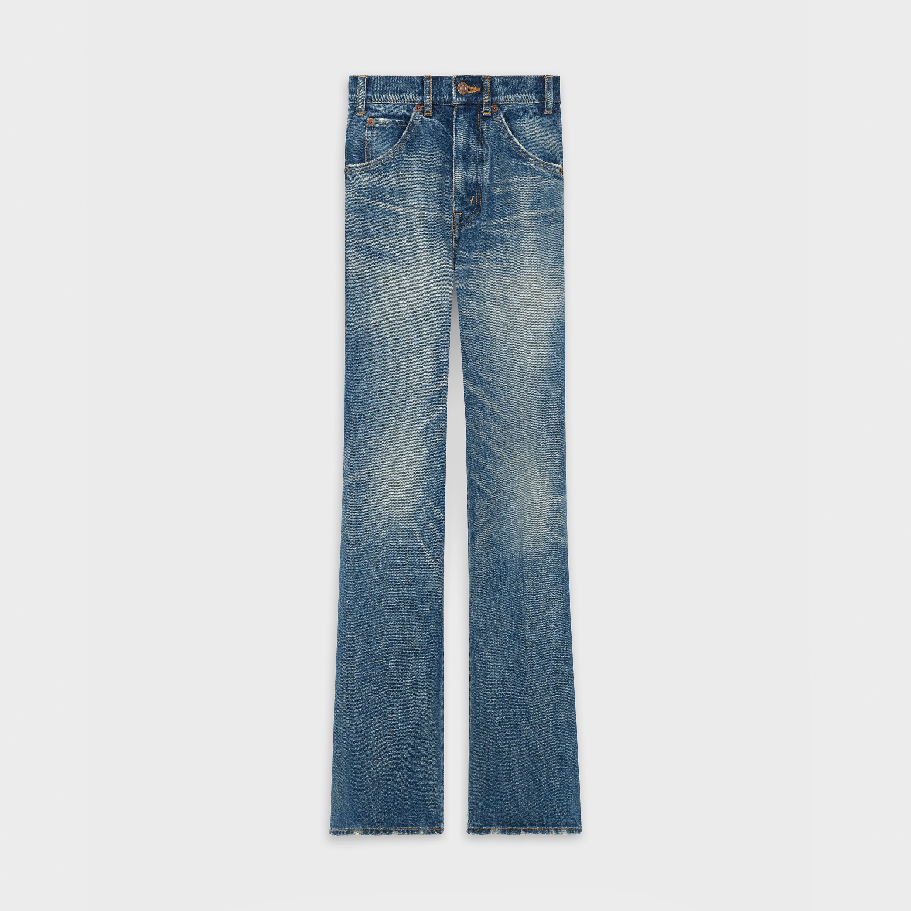 FLARED JEANS IN UNION WASH DENIM TWILL - 1