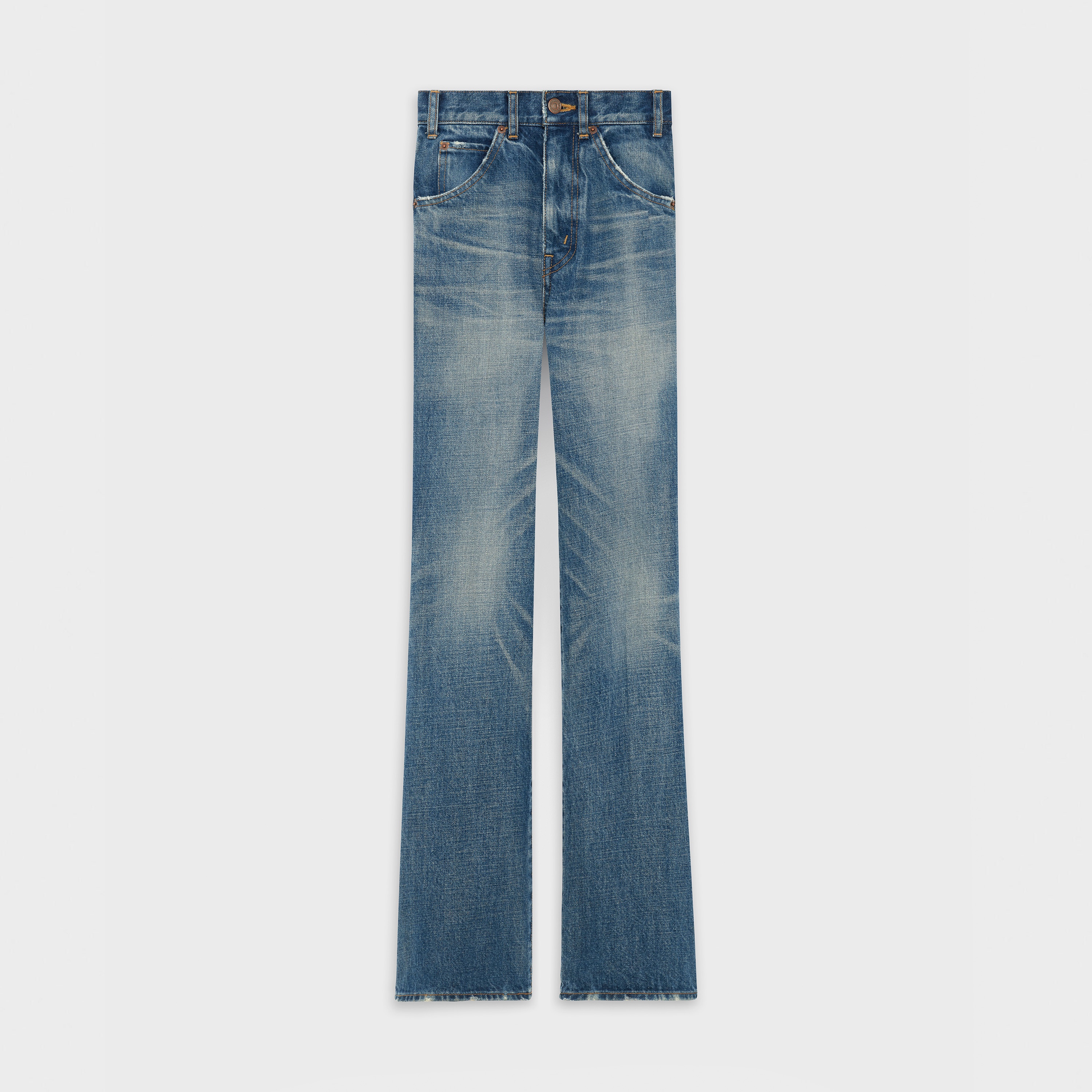 FLARED JEANS IN UNION WASH DENIM TWILL - 1