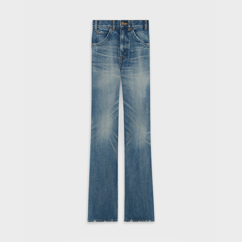 FLARED JEANS IN UNION WASH DENIM TWILL 1
