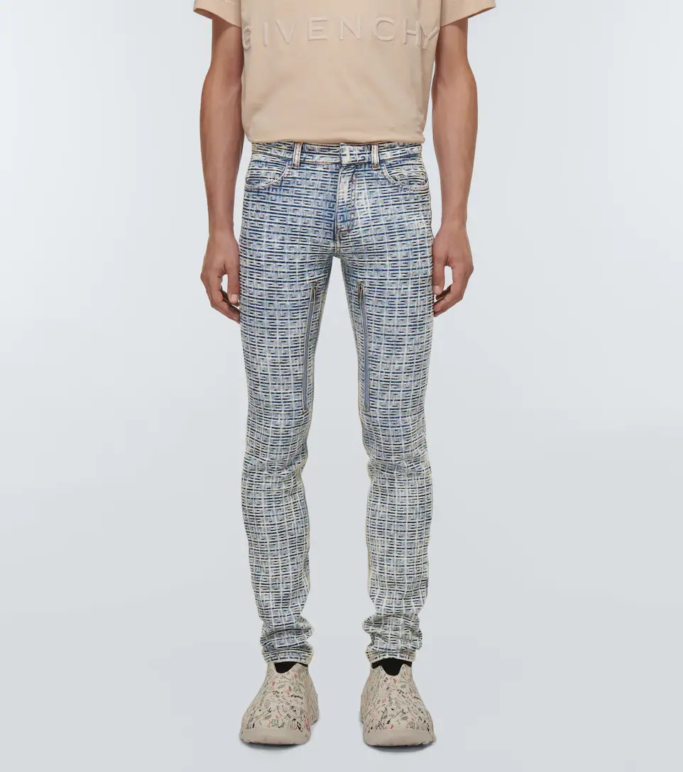 4G jacquard slim jeans - 3