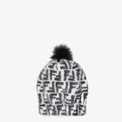 FENDI White mink hat outlook