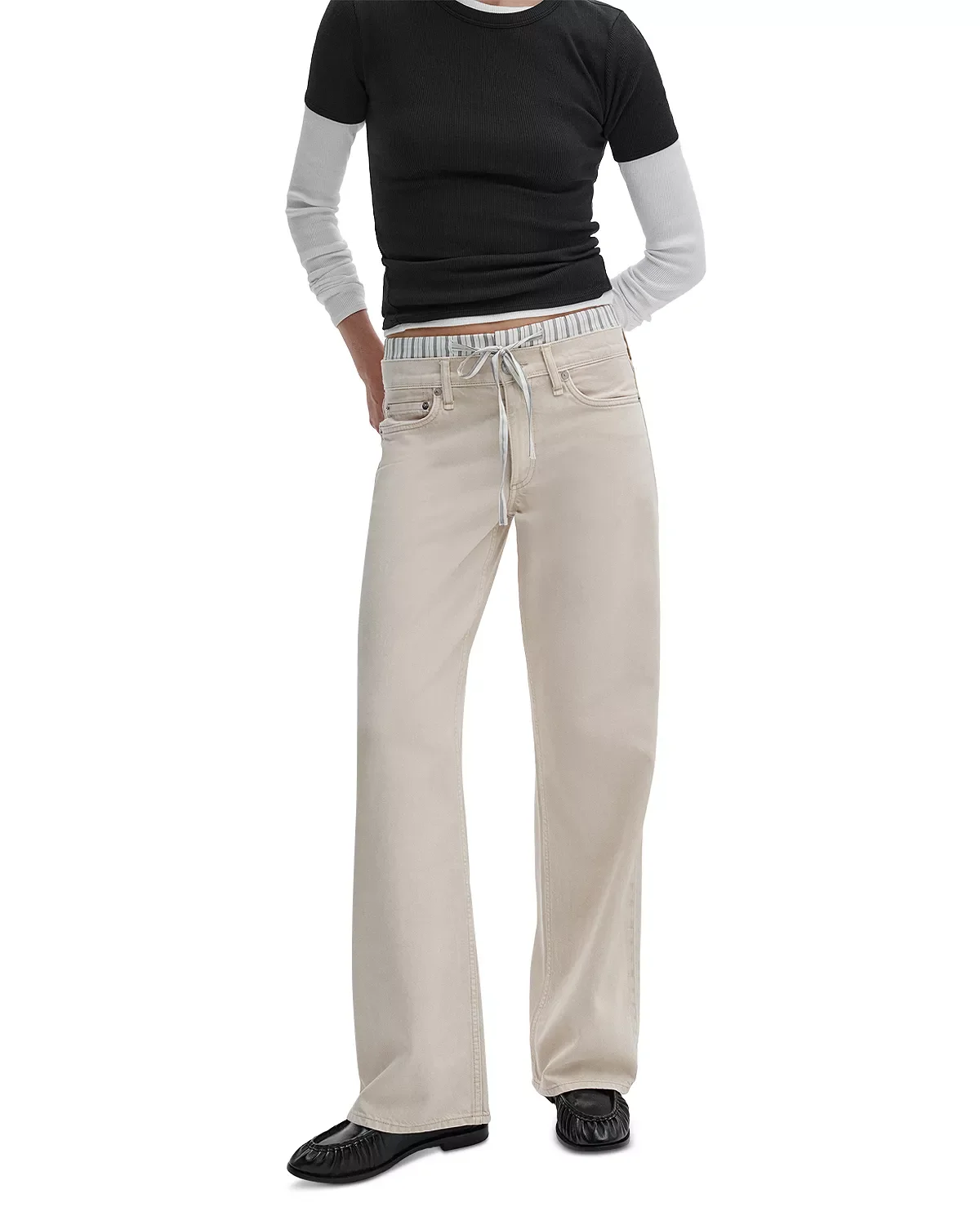 Saige Boxer Low Rise Straight Jeans - 1