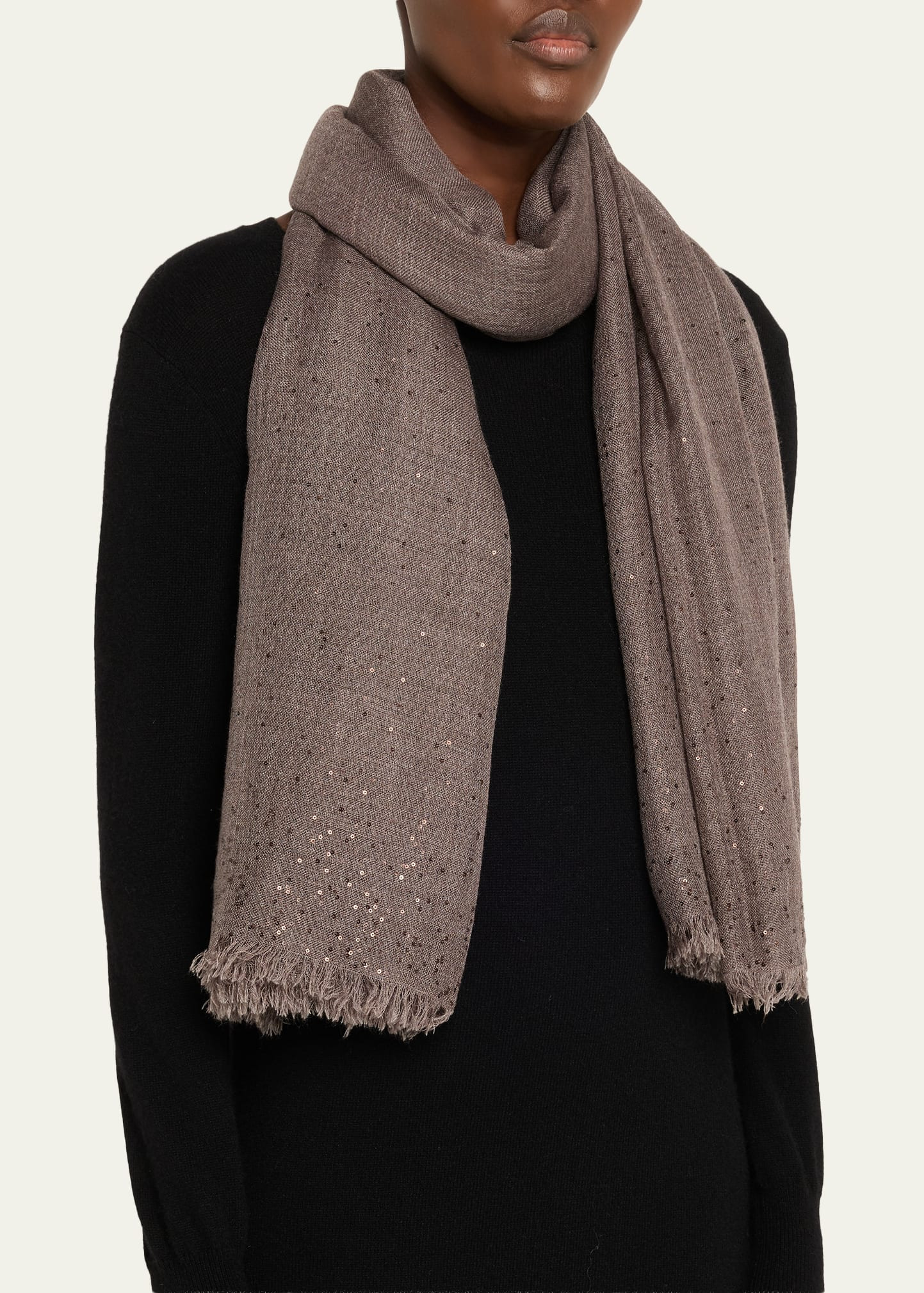 New Domenica Paillette Cashmere Scarf - 3