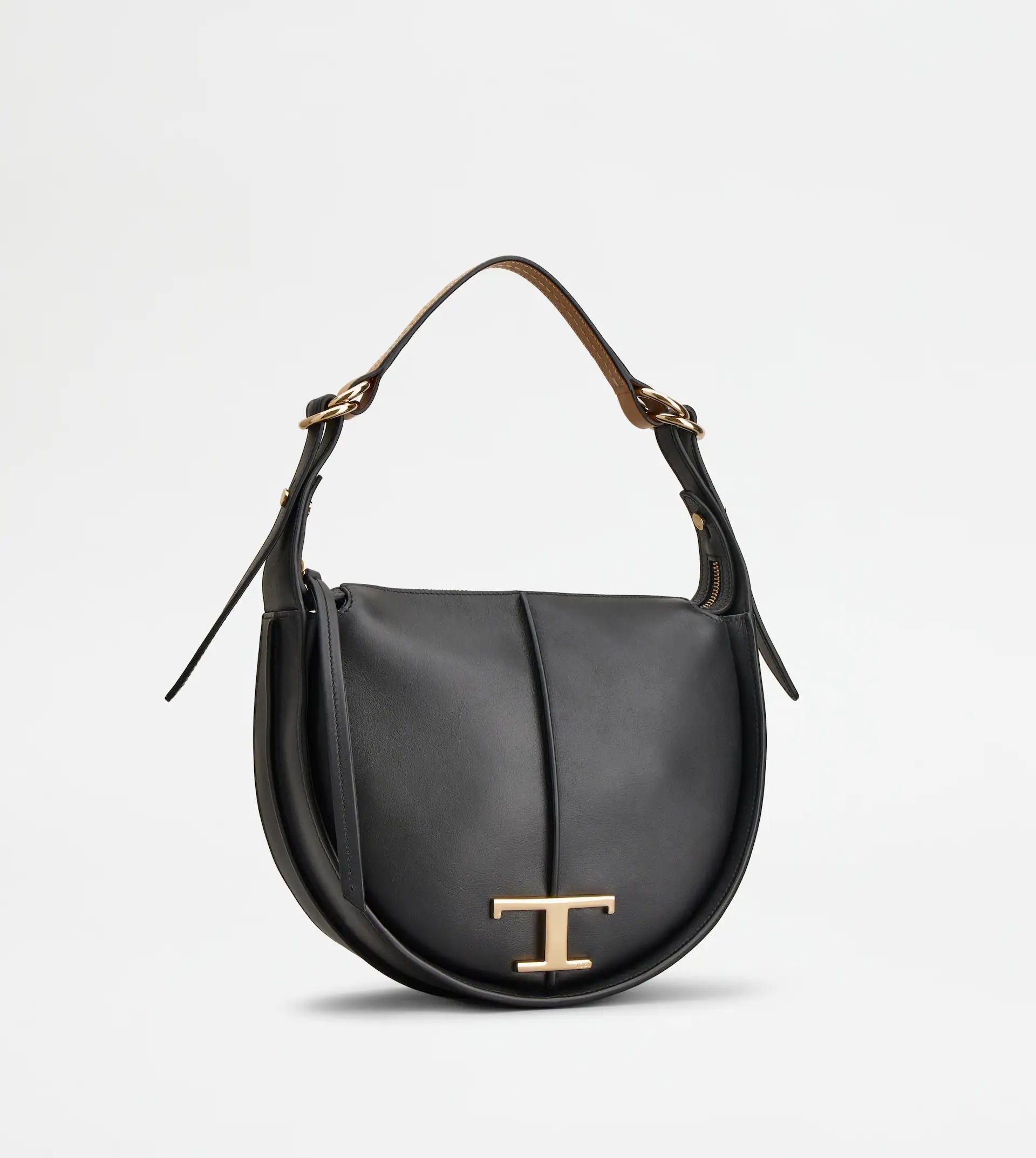 TIMELESS HOBO BAG IN LEATHER SMALL - BLACK - 3