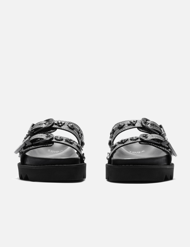 TOGA PULLA BLACK BUCKLE SANDALS outlook