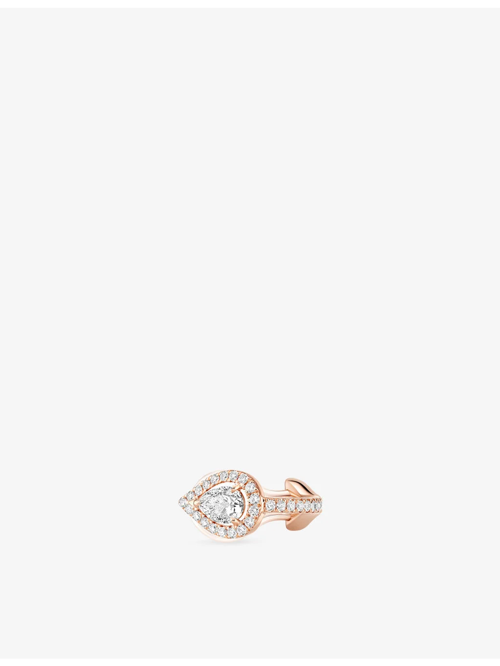 My Twin 18ct rose-gold and 0.25ct pear-cut diamond single clip earring - 1