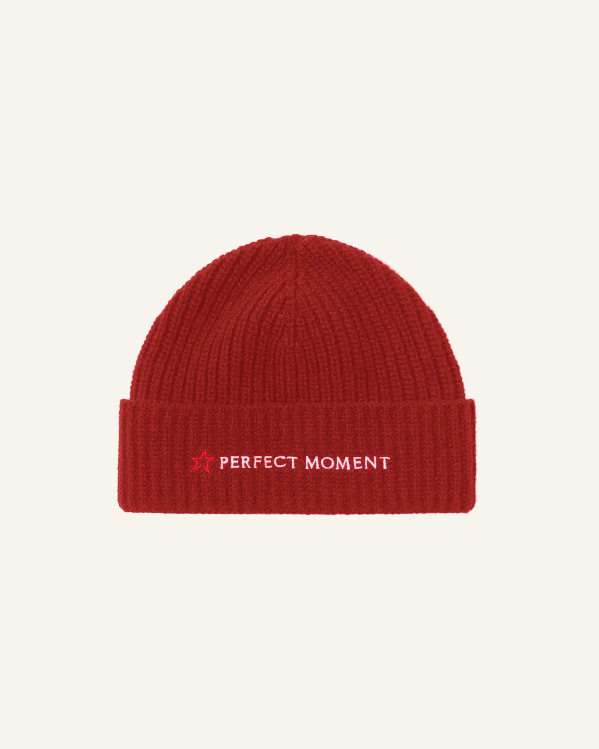 Knitted Ribbed Logo Beanie - 1