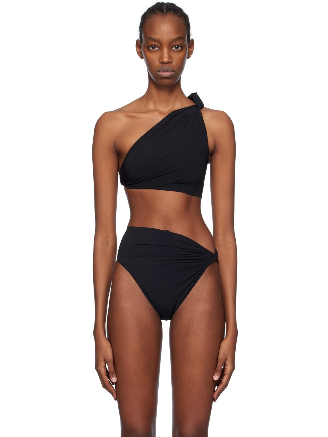 Black Twist Bikini Top - 1