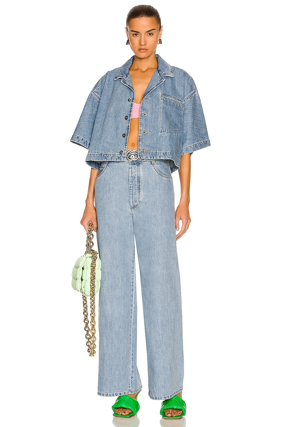 Light Bleached Belted Trouser - 4