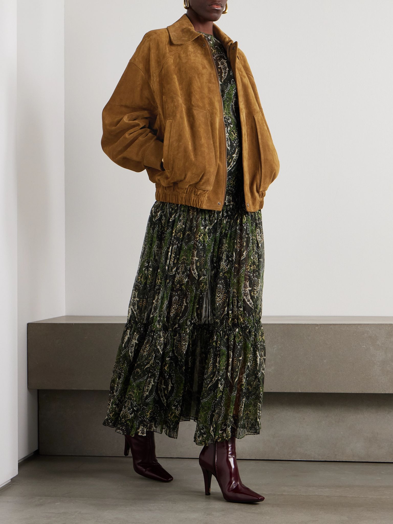 Suede jacket Brown - 2