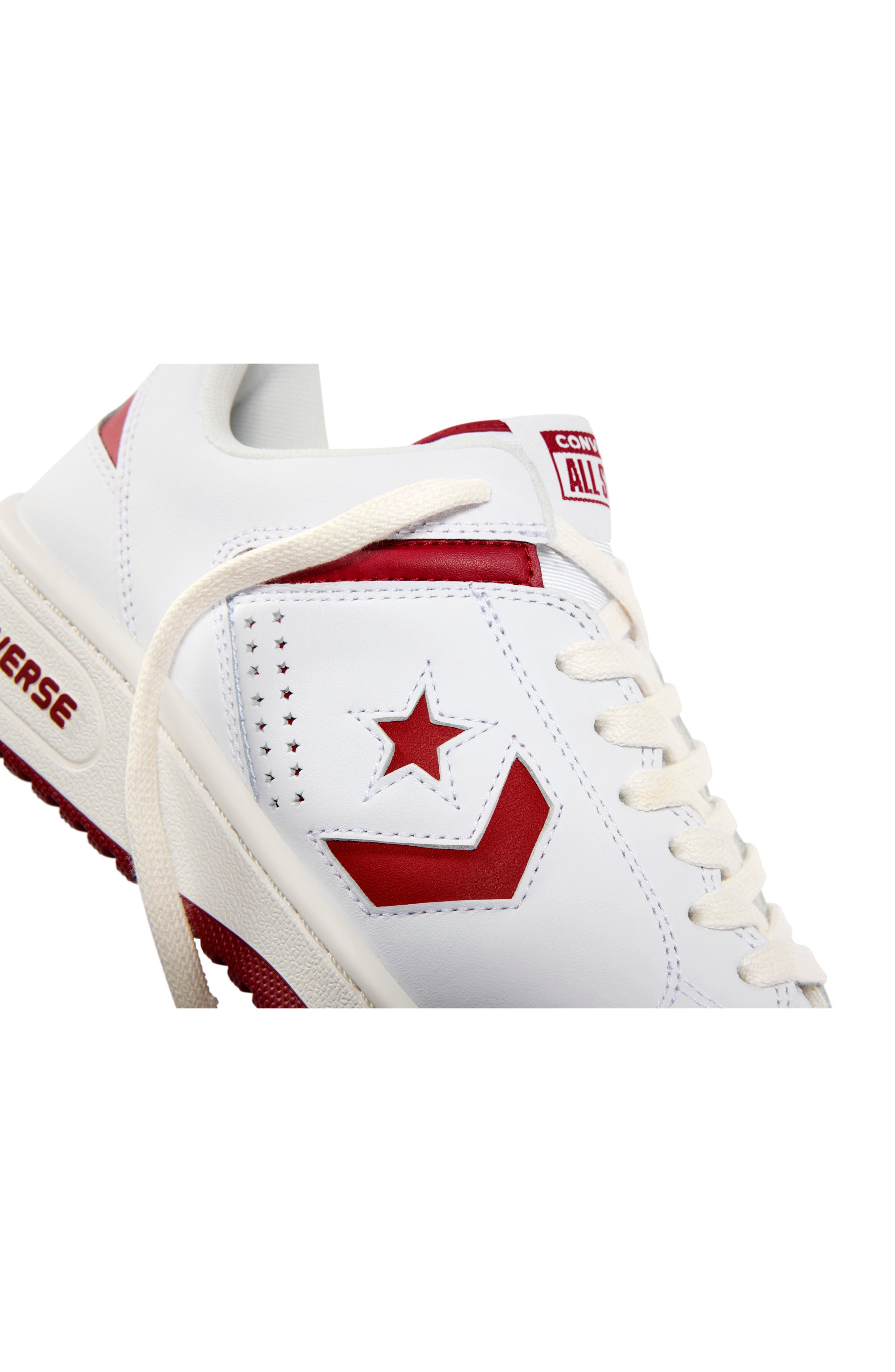 Converse Weapon Oxford Sneaker in White/White/Park Red at Nordstrom - 9
