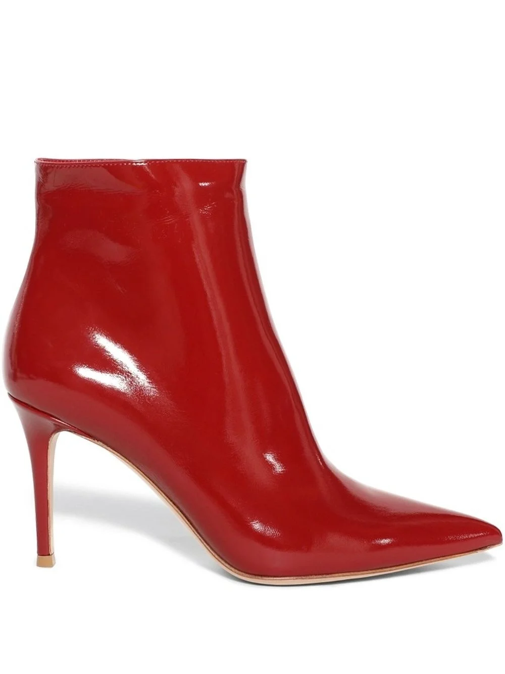 patent leather pointed-toe boots - 1