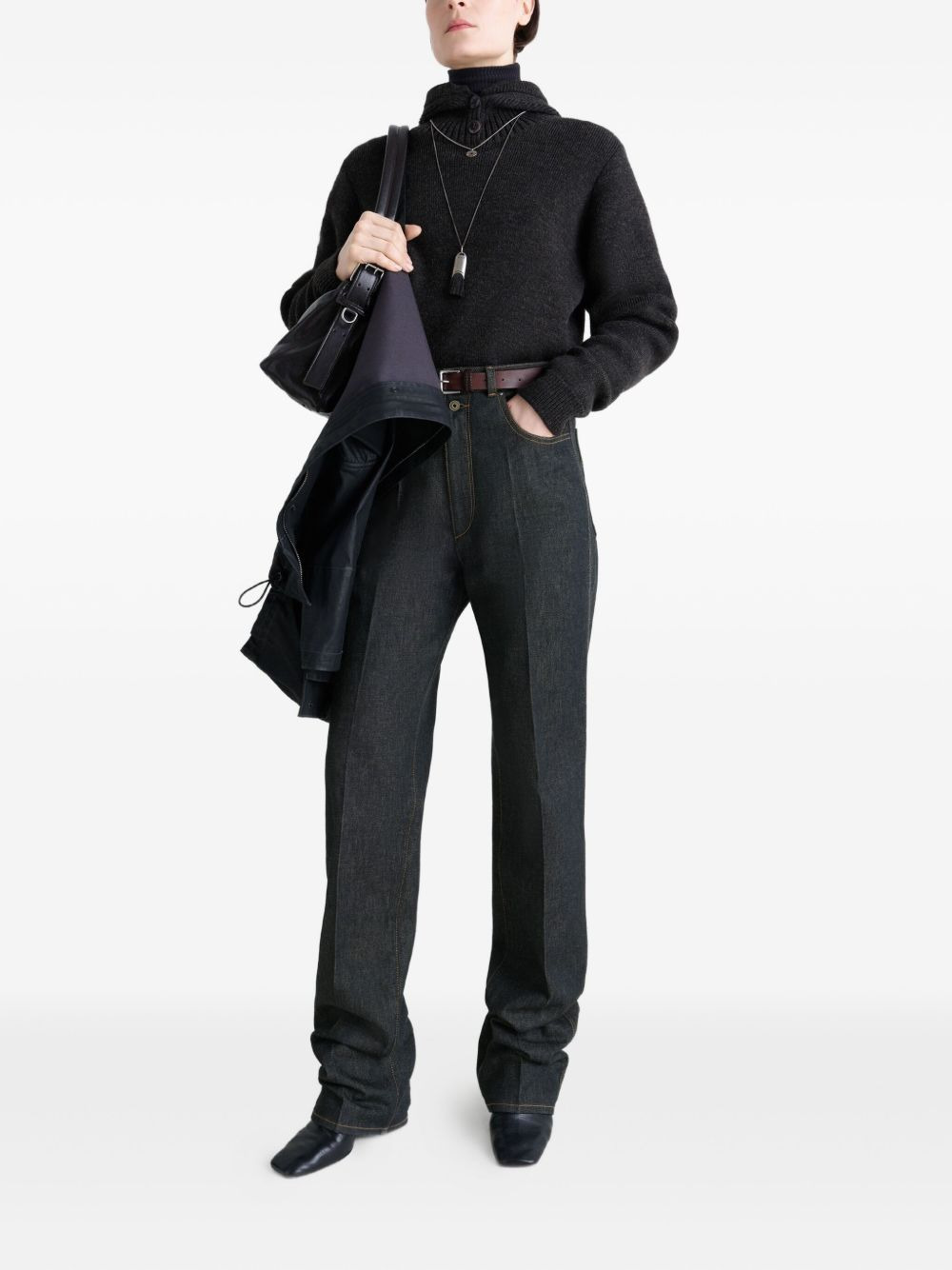 high-waisted pleated trousers - 2