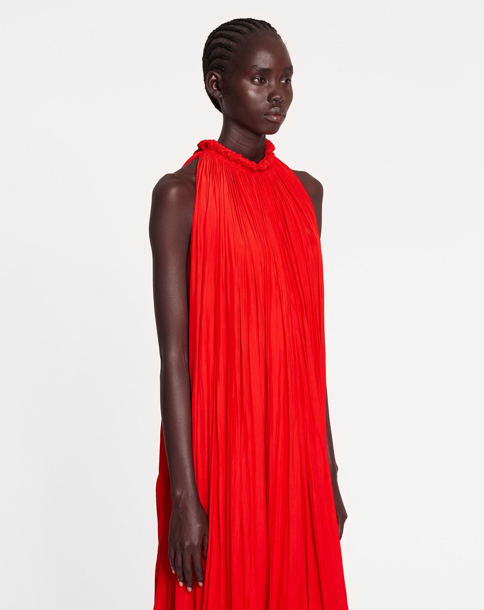 LONG CHARMEUSE TRIBUTE DRESS - 3