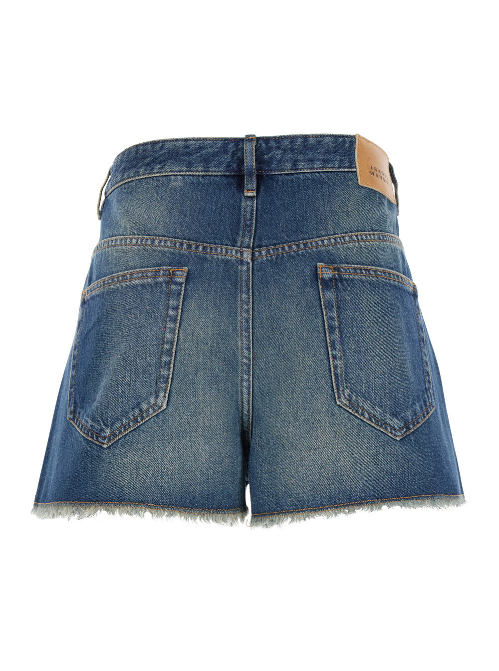 Isabel Marant Women 'Lesia' Blue Shorts With Fringed Hem In Organic Cotton Blend Woman - 2