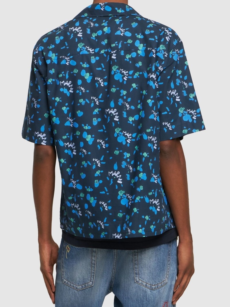 Flower cotton poplin boxy s/s shirt - 3