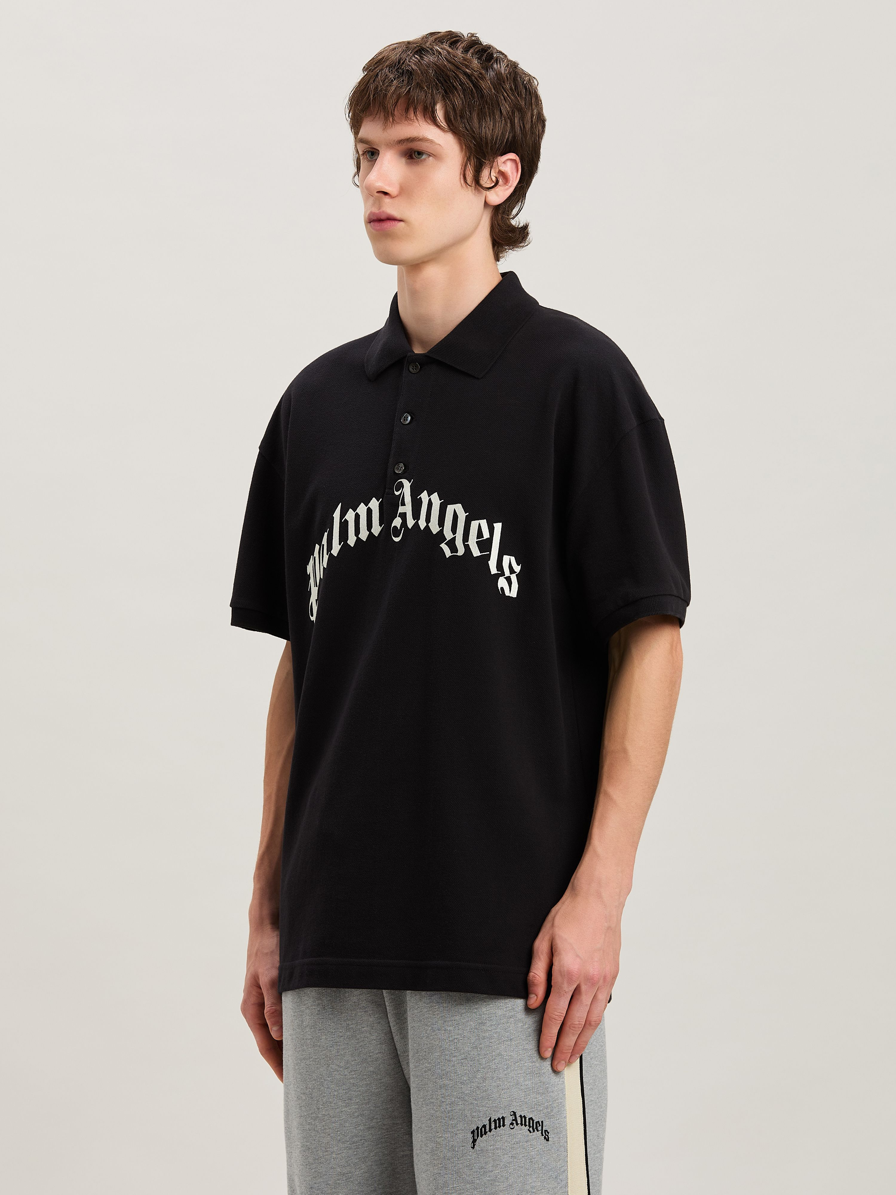 Curved Logo polo shirt - 4